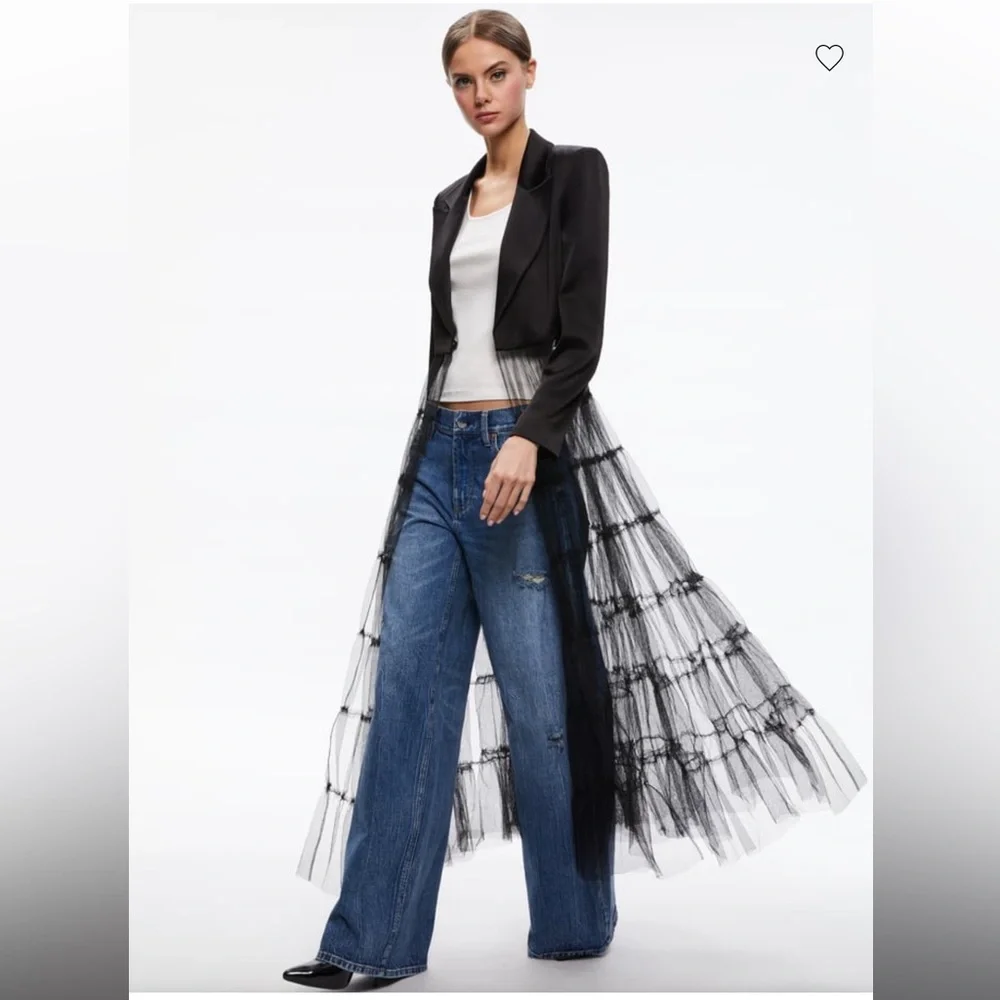 Alice and Olivia “Everly Tulle Maxi Blazer” - Picture 4 of 12